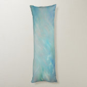 Abstrakte Art Blue Hase Schwimmer lange Kissen (Rückseite (Vertikal))