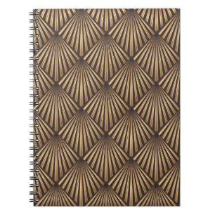 Abstrakte Art Déco: Gold Eleganz. Notizblock