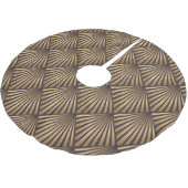 Abstrakte Art Déco: Gold Eleganz. Polyester Weihnachtsbaumdecke (Schrägansicht)