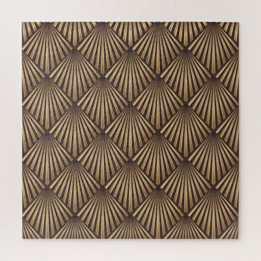 Abstrakte Art Déco: Gold Eleganz. Puzzle (Vertikal)
