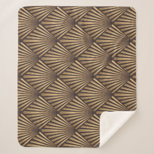 Abstrakte Art Déco: Gold Eleganz. Sherpadecke