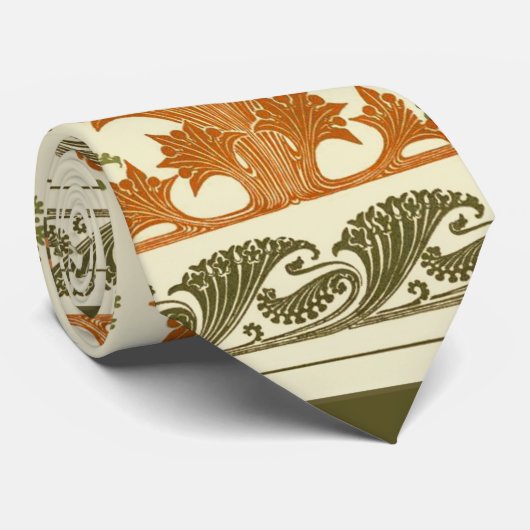 Abstrakte Art Deco Handsome Blätter Nature Design Krawatte (Gerollt)