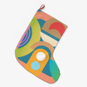 Abstrakte Art Deco Moderne Großer Weihnachtsstrumpf (Vorderansicht (hängend))