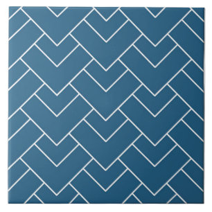 Abstrakte Art Deco Stil Marine Blue Keramik Fliese