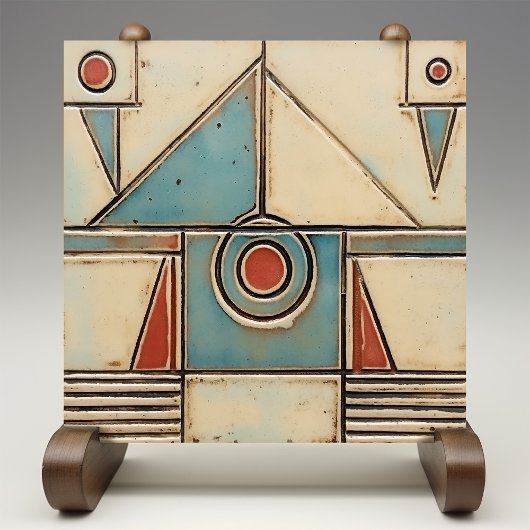 Abstrakte Art Deco Symmetrie Fliese