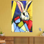 Abstrakte Art des langen Kaninchens Leinwanddruck (Insitu (Wohnzimmer))