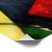 Abstrakte Art des langen Kaninchens Poster (Ecke)