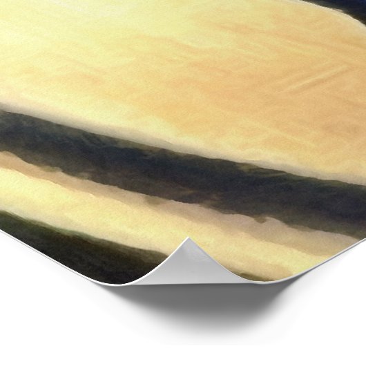 Abstrakte Art des langen Kaninchens Poster (Ecke)