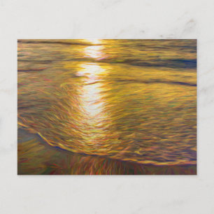 Abstrakte Art des Sonnenbades Feiertagspostkarte