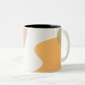 Abstrakte Art Design Orange Zweifarbige Tasse (VorderseiteRechts)