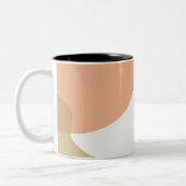 Abstrakte Art Design Orange Zweifarbige Tasse (Links)