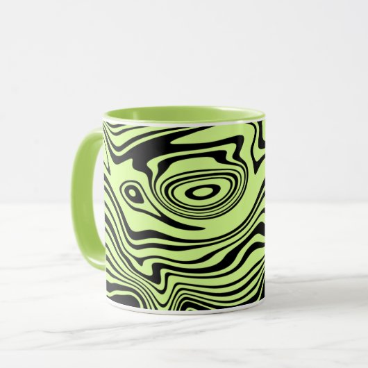 Abstrakte Art Design Tasse - Ihre Farben - Grün (Vorderseite Links)