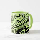 Abstrakte Art Design Tasse - Ihre Farben - Grün (VorderseiteRechts)