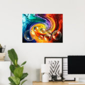 Abstrakte Art Digital Design Poster (Heimbüro)