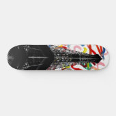 Abstrakte Art-Eiffel-Turm-Skateboard Skateboard (Horizontal)