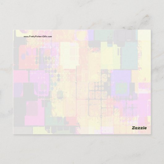 Abstrakte Art Geometric Patterns für die Farbpalet Postkarte (Rückseite)