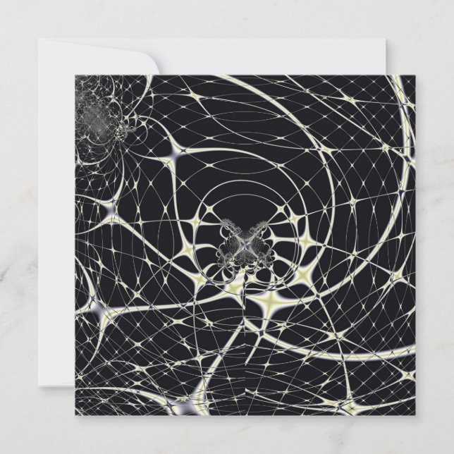 Abstrakte Art Golden Spiderweb (Vorderseite)