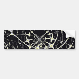 Abstrakte Art Golden Spiderweb Autoaufkleber