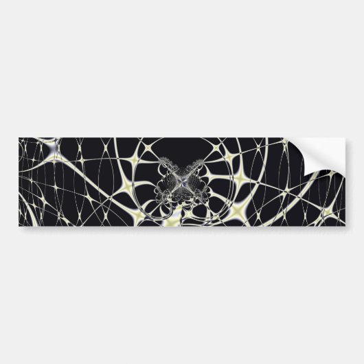Abstrakte Art Golden Spiderweb Autoaufkleber (Vorne)
