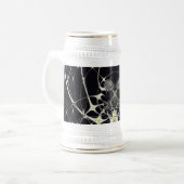 Abstrakte Art Golden Spiderweb Bierglas (Vorderseite Links)