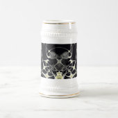 Abstrakte Art Golden Spiderweb Bierglas (Mittel)