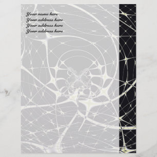 Abstrakte Art Golden Spiderweb Briefkopf