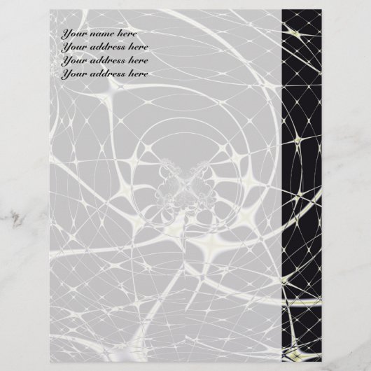 Abstrakte Art Golden Spiderweb Briefkopf (Vorderseite)