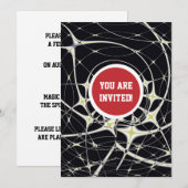 Abstrakte Art Golden Spiderweb Einladung (Vorne/Hinten)