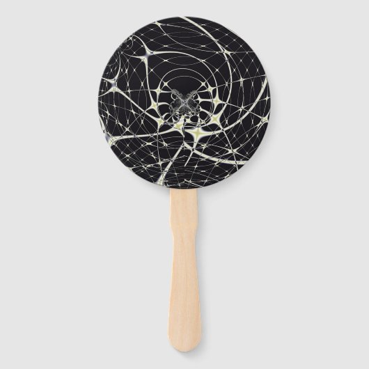 Abstrakte Art Golden Spiderweb Fächer (Vorderseite)