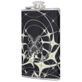 Abstrakte Art Golden Spiderweb Flachmann (Links)