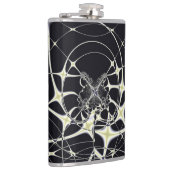 Abstrakte Art Golden Spiderweb Flachmann (Rechts)