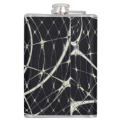 Abstrakte Art Golden Spiderweb Flachmann (Rückseite)