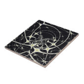 Abstrakte Art Golden Spiderweb Fliese (Seite)