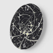 Abstrakte Art Golden Spiderweb Große Wanduhr (Winkel)