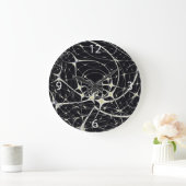 Abstrakte Art Golden Spiderweb Große Wanduhr (Zuhause)