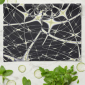 Abstrakte Art Golden Spiderweb Handtuch (Gefaltet)