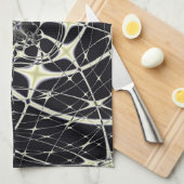 Abstrakte Art Golden Spiderweb Handtuch (Viertel Falte)