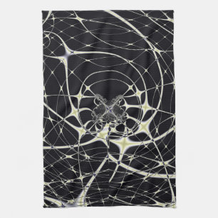 Abstrakte Art Golden Spiderweb Handtuch