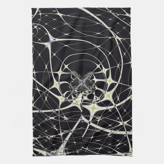 Abstrakte Art Golden Spiderweb Handtuch (Vertikal)
