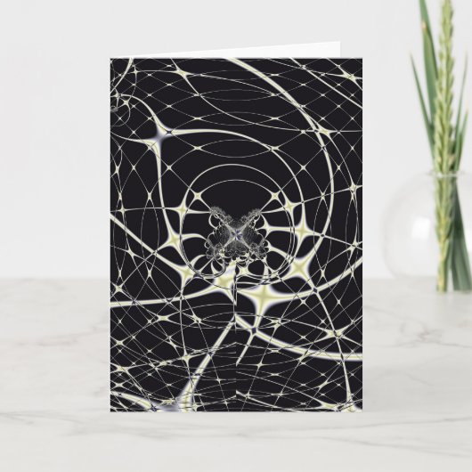 Abstrakte Art Golden Spiderweb Karte (Vorderseite)