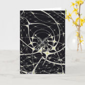 Abstrakte Art Golden Spiderweb Karte (Gelbe Blume)