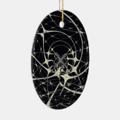 Abstrakte Art Golden Spiderweb Keramik Ornament (Rechts)