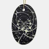 Abstrakte Art Golden Spiderweb Keramik Ornament (Links)
