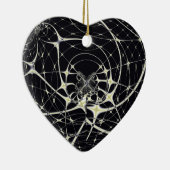 Abstrakte Art Golden Spiderweb Keramik Ornament (Rechts)