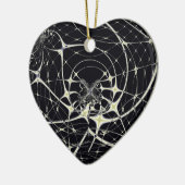 Abstrakte Art Golden Spiderweb Keramik Ornament (Links)