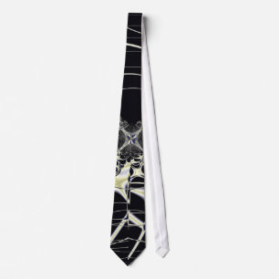 Abstrakte Art Golden Spiderweb Krawatte