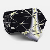 Abstrakte Art Golden Spiderweb Krawatte (Gerollt)