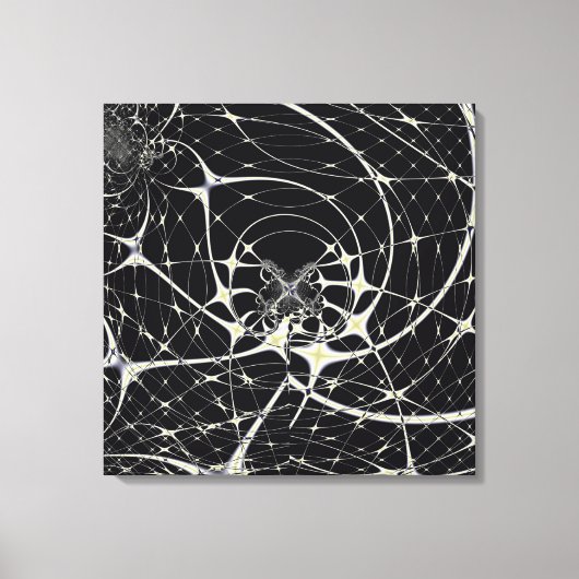 Abstrakte Art Golden Spiderweb Leinwanddruck (Vorderseite)