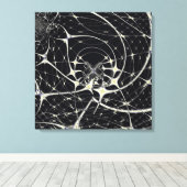 Abstrakte Art Golden Spiderweb Leinwanddruck (Insitu (Holzboden))
