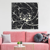 Abstrakte Art Golden Spiderweb Leinwanddruck (Insitu (Wohnzimmer))